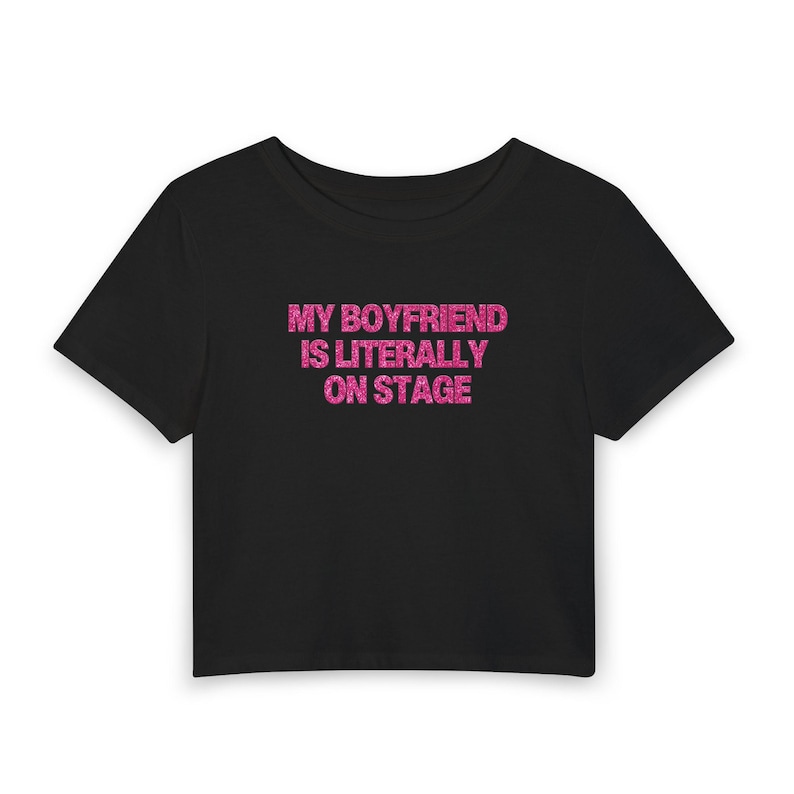 My Boyfriend Is Literally On Stage Baby Tee, Kiss All The Time Disco Occasionally Harry Album Merch Tour Concert Y2K 90s, Harry Styles Shirt image 4