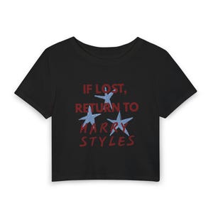 If Lost Return To Harry Styles Tee, Kiss All The Time Disco Occasionally Harry Album Merch Tour Concert Y2K 90s, Harry Styles Shirt Black