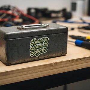Carbon Drop • Build It Break It Repeat — Bubble-Free Vinyl Sticker