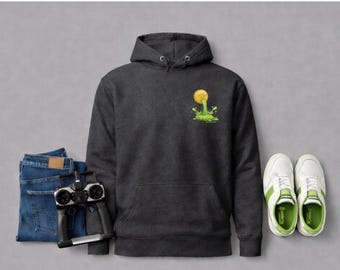 Moon Rise  Drop • Logo Charcoal Gray Hoodie