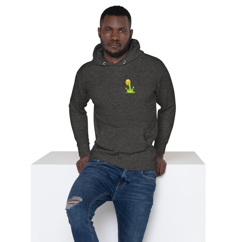 Moon Rise  Drop • Logo Charcoal Gray Hoodie