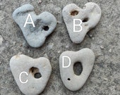 Natural Heart Shape Holey Stone. Beach Rock. Heart Hag stone. Wiccan Talisman Amulet. Israel Stone Gifts