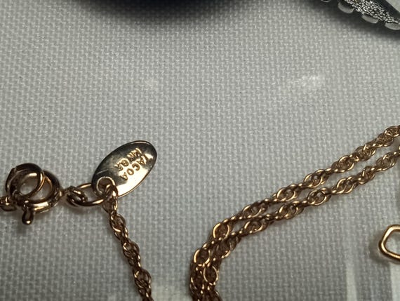 solid Sterling silver crucifix charm & chain + 14… - image 3