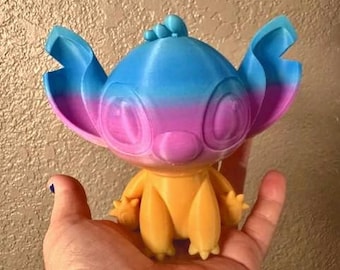 3D Printed Stitch Figure, Custom Color Choice