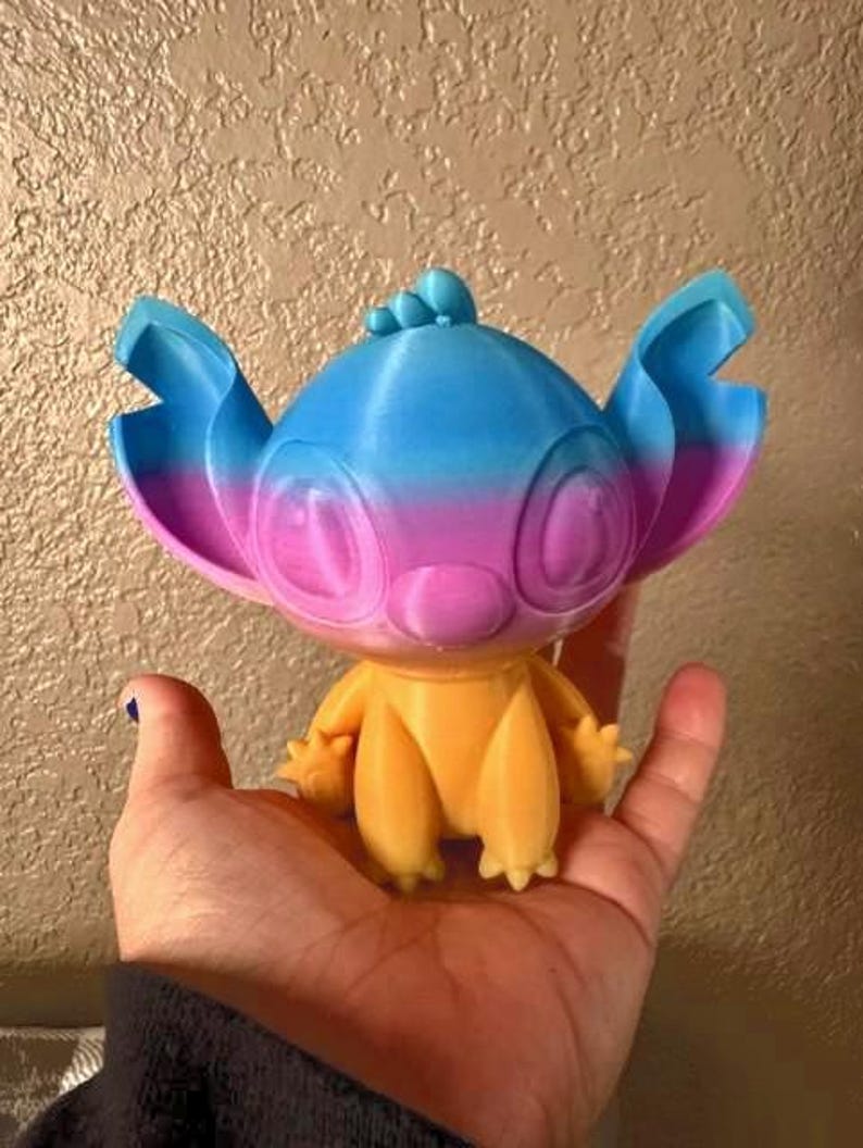 Figura de Stitch impresa en 3D, elección de color personalizada imagen 1