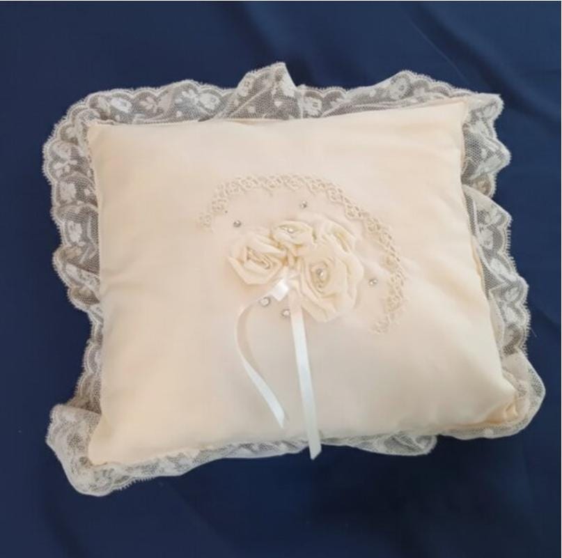 Cream Lace Trim Floral Accent Pillow - Etsy