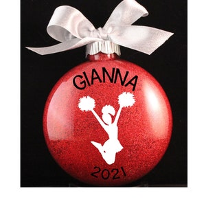 Cheerleader Christmas Ornament Cheer Ornament with Name and | Etsy
