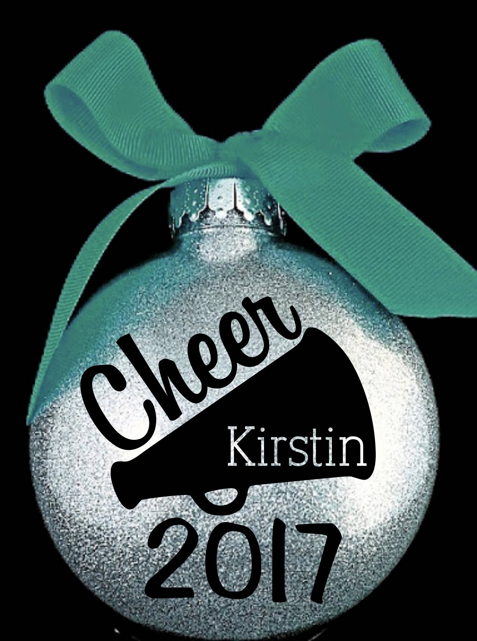 Cheerleader Megaphone Christmas Ornament with Name and Year Etsy