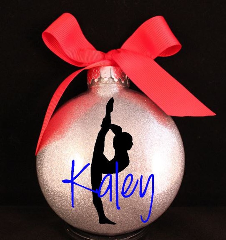 Gymnastics Christmas Ornament with Year Gymnast Ornament Etsy