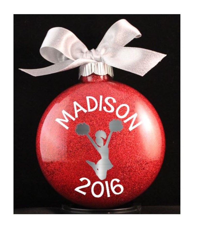 Cheerleader Christmas Ornament Cheer Ornament with Name and Etsy