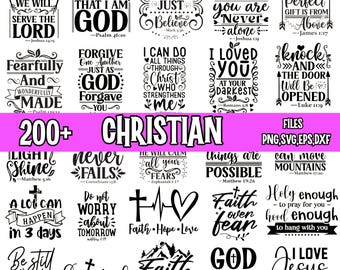 Paquete SVG cristiano, SVG cristiano, SVG religioso, SVG de fe, SVG de Dios, SVG de Jesús, SVG de versículos bíblicos, archivos de corte cristianos, Cricut, PNG, SVG
