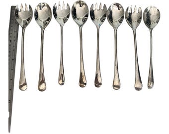 Set da insalata vintage italiano in argento placcato, 4 paia (8 pezzi) MCM
