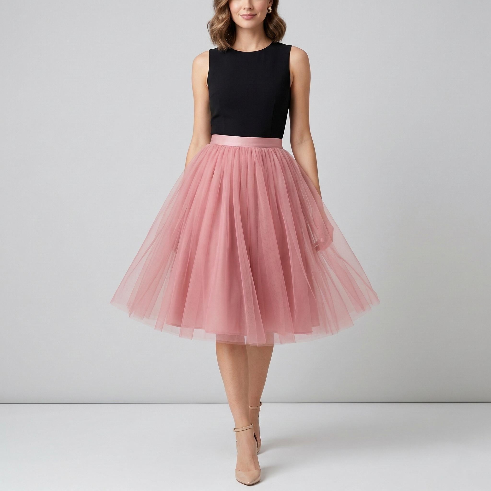 tutu skirt bridesmaid dress Tulle Diamond White Color Length