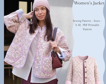 Women’s Jacket PDF Sewing Pattern with Step-by-Step Instructions | A4 | Sizes S–XL