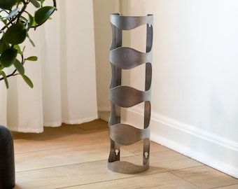 IKEA VURM Wall Mounted Wine Rack Stainless Steel Modern Bottle Holder