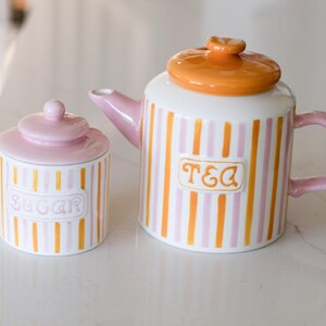 JonathanAdlerティーポット Jonathan Adler Stripes Happy Home - Etsy
