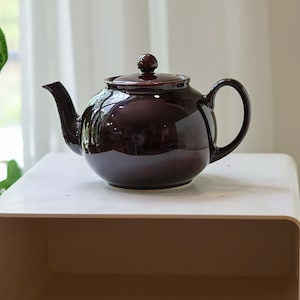 Vintage Pristine England Brown Betty Teapot, English Brown Glazed Teapot, Traditional Tea Pot