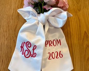 Banda de graduación / Banda con monograma personalizado / Banda de cinta o tela / Banda de graduación / Banda bordada a medida