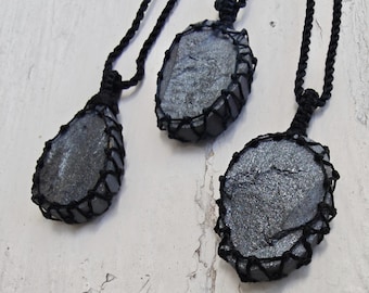 Raw Hematite Necklace for Women and Men, Viking Jewelry, Raw Stone Necklace, Confidence & Protection Crystal Gifts, EMF Protector Necklace