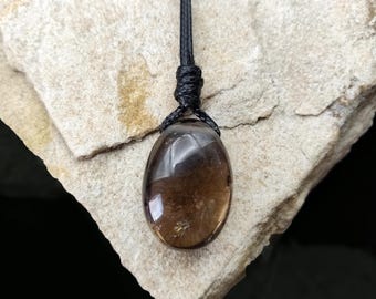 Smoky Quartz Necklace / Smokey Quartz Necklace, Stress Relief, EMF Protector and Healing Crystal Pendant, Earthy Jewelry, Crystal Gift