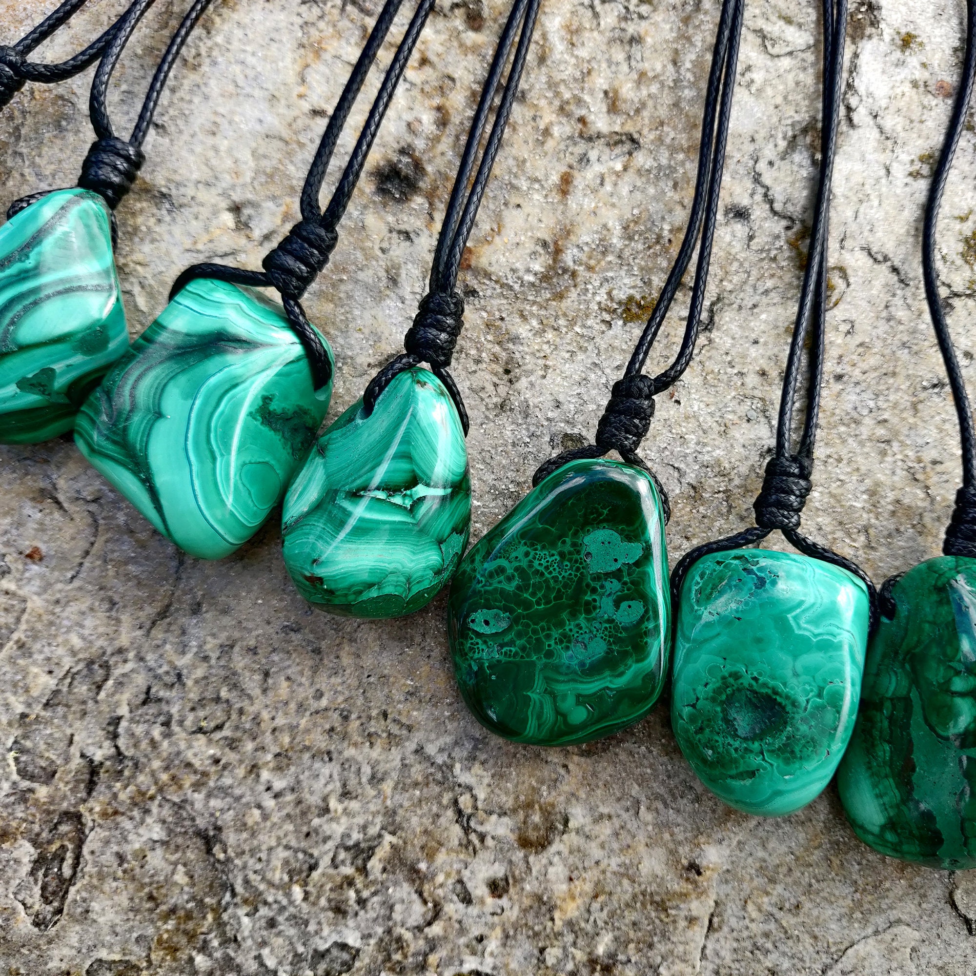 Buy Men's Black Lava Stone Necklace, Men's Natural Green Malachite Necklace,  Men's Beaded Necklace, Choker Necklace, Surfer Necklace Online in India -  Etsy