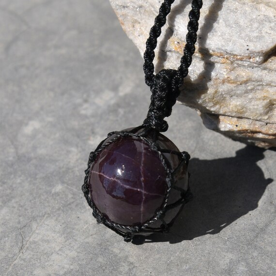 Garnet necklace mens deals