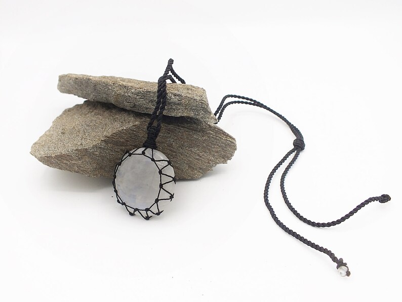 Rainbow Moonstone Pendant Cancer Zodiac jewelry June Etsy