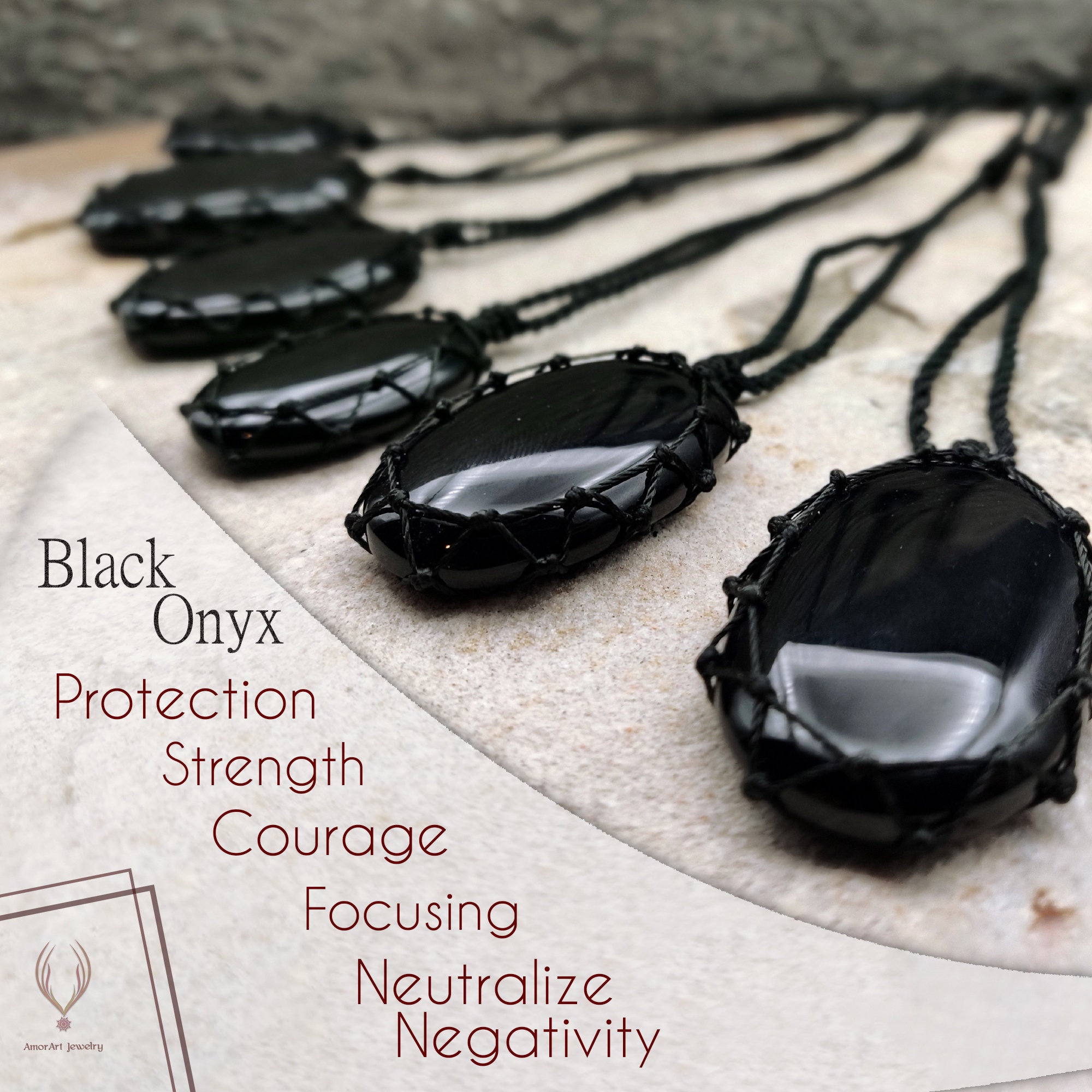Large black shop onyx stone