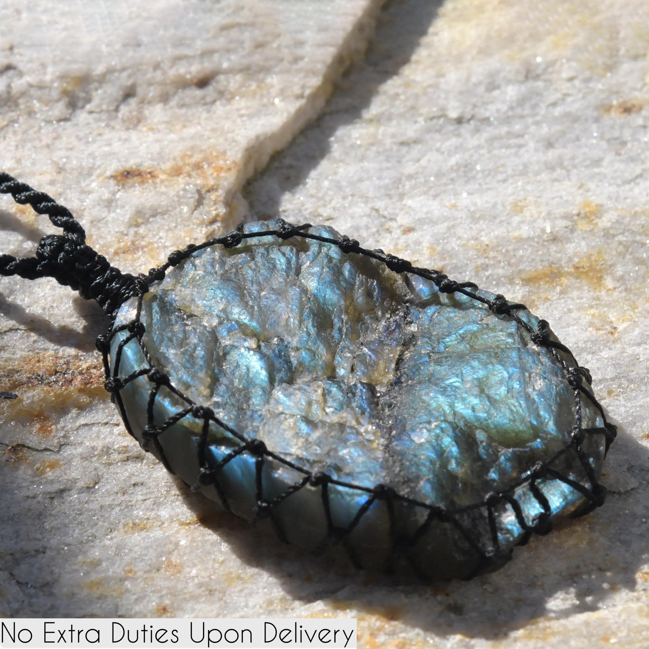 Collier De Perles En Labradorite Naturelle 10 Mm - Longueur 50 Cm, Vert/gris, Pierres Canada