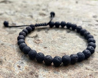 Lava Rock Bracelet, Viking Jewelry for Men and Women, Natural Lava Stone Diffuser Bracelet, Aromatherapy Jewelry, Spiritual Gifts
