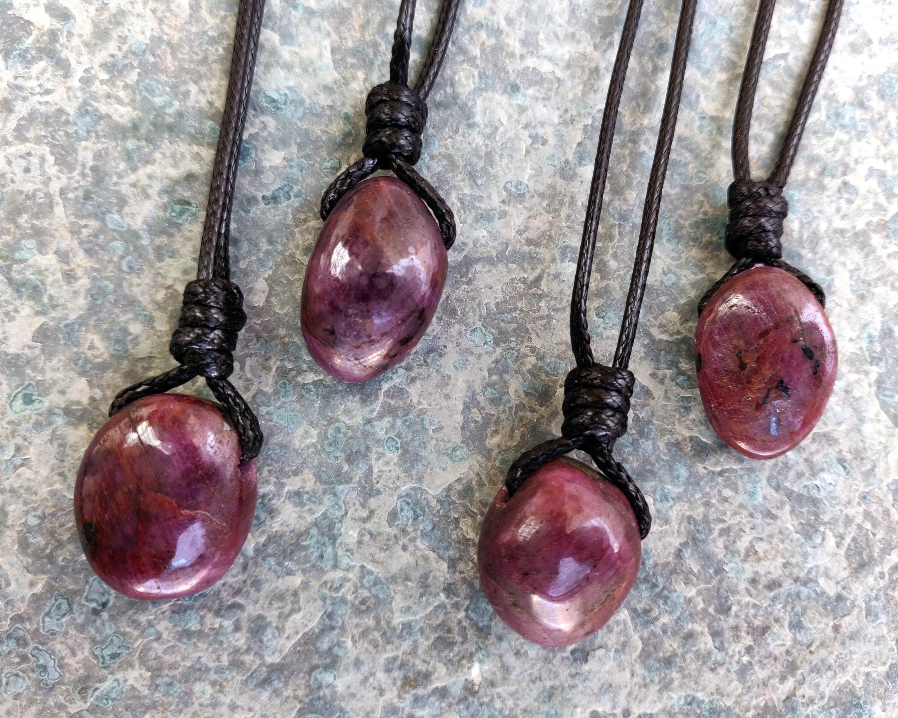 Genuine Ruby Necklace Men Jewelry Gemstone Pendant with Etsy