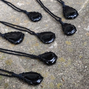 Black Onyx Pendant for Men and Women, Strength & Protection Necklace, Black Jewelry, Best Friend Gift for Birthday, Leo Crystal Necklace