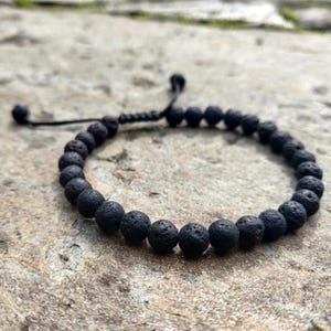 Lava Rock Bracelet, Viking Jewelry for Men and Women, Natural Lava Stone Diffuser Bracelet, Aromatherapy Jewelry, Spiritual Gifts