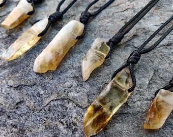 Citrien hanger ketting, citrien kristallen sieraden, geboortesteen november ketting voor mannen en vrouwen, gelukcadeaus voor hem en haar