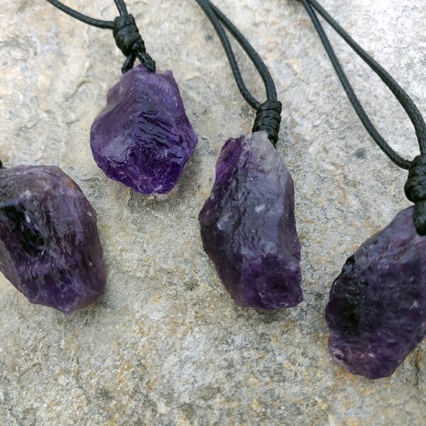Raw Crystal Necklace Etsy