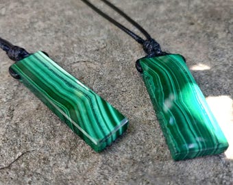 Hoogwaardige malachietketting voor mannen en vrouwen, groene sieraden, empathische bescherming stenen hanger, spirituele geschenken, natuursieraden