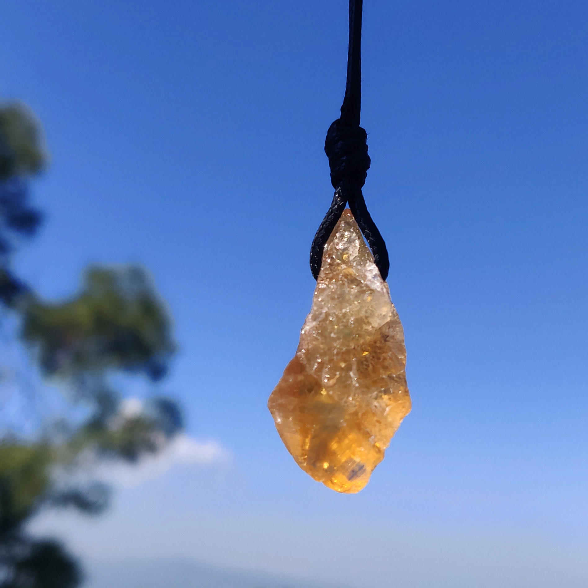 COLLANA CON CIONDOLO Citrino Punta Grezza Cristallo Pietra - Foto 11