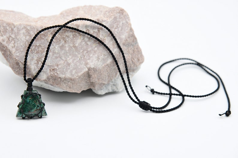 Hipster Gift for Him Natural Stone Necklace Unique Men/'s Jewelry Chrysocolla Pendant Necklace