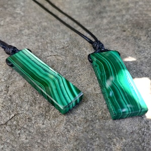 High-Quality Malachite Necklace for Men and Women, Green Jewelry, Empath Protection Stone Pendant, Spiritual Gifts, Nature Jewelry