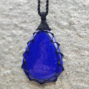 Lapis lazuli-hangerketting voor mannen, cadeaus voor vriend, vriendje cadeau voor hem, voor echtgenoot cadeau voor man cadeau geboortesteen september