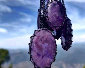 Amethyst Jewelry, Women's / Men's Gemstone Pendant, February Birthstone Necklace, Husband Birthday Gift