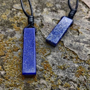 Lapis lazuli-hanger /Lapis-ketting, blauwe kristallen sieraden, gelaagde herenketting, geboortesteenketting september, verjaardagscadeau voor echtgenoot