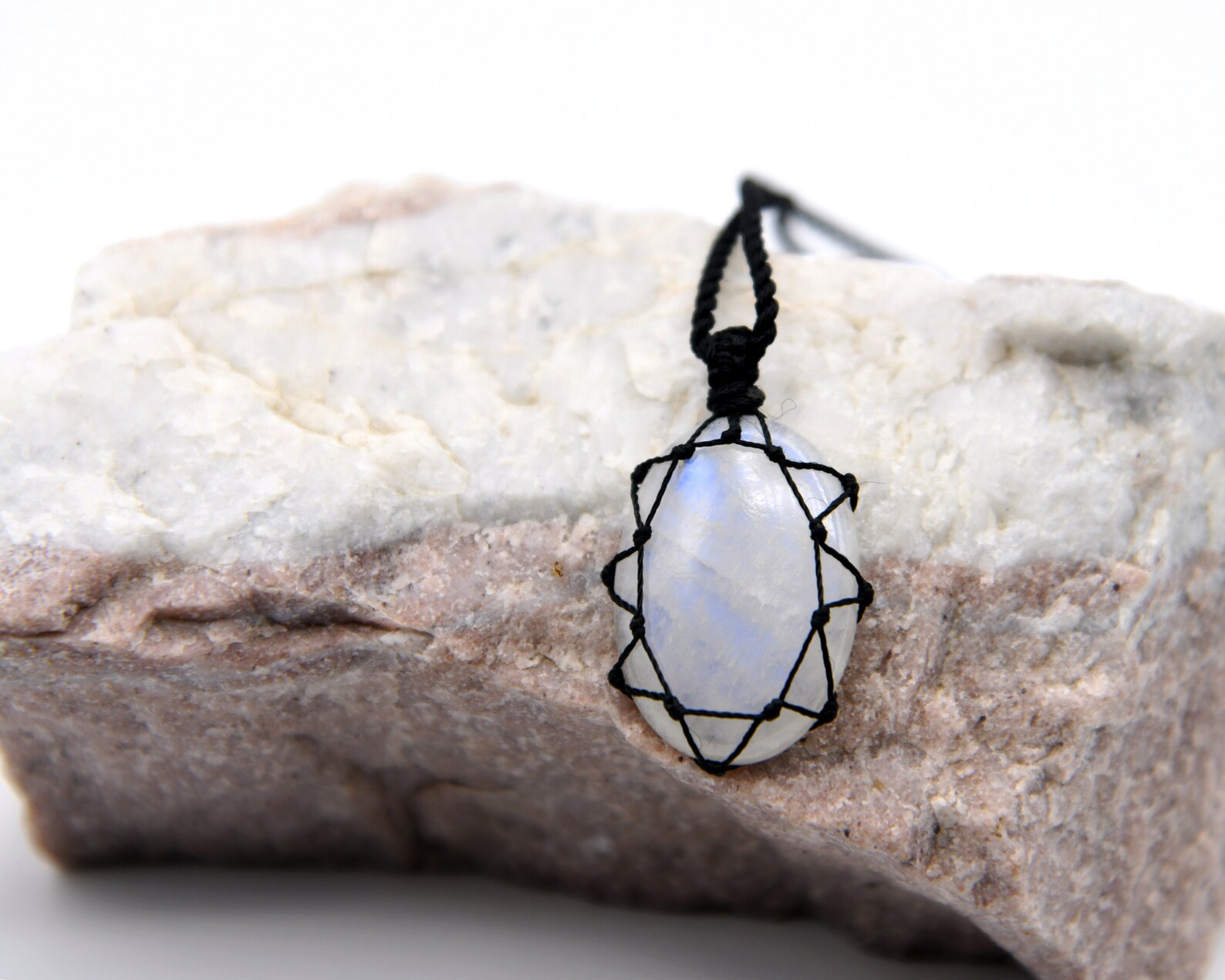 Rainbow Moonstone Pendant Cancer Zodiac jewelry June Etsy