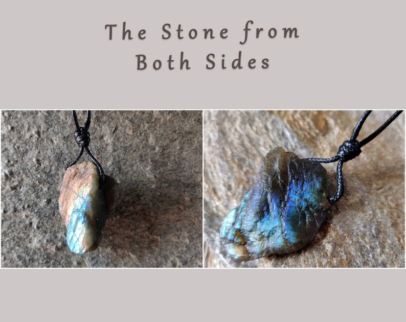 Raw Crystal Jewelry Spiritual Gifts for Birthday Raw Labradorite Pendant Natural Stone Necklace