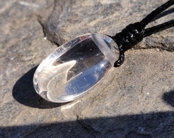 Unique Clear Quartz Pendant for Women or Men, Healing Crystal Necklace, April Birthstone Jewelry, Supernatural Gifts for Birthday