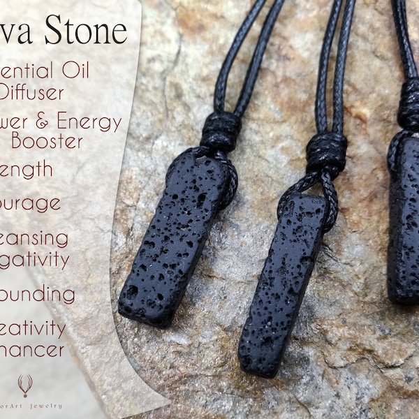 Lava Rock Diffuser Necklace Etsy