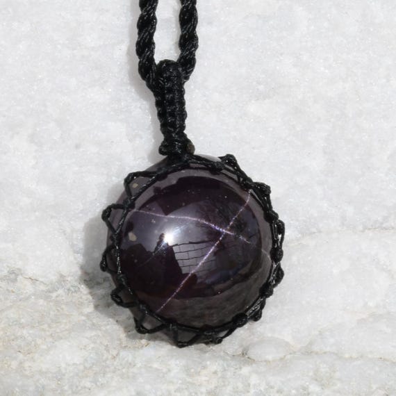 Star Garnet Necklace, January Birthstone Jewelry for Men or Women, Birthday Gift for Her, Bohemian Garnet Pendant
