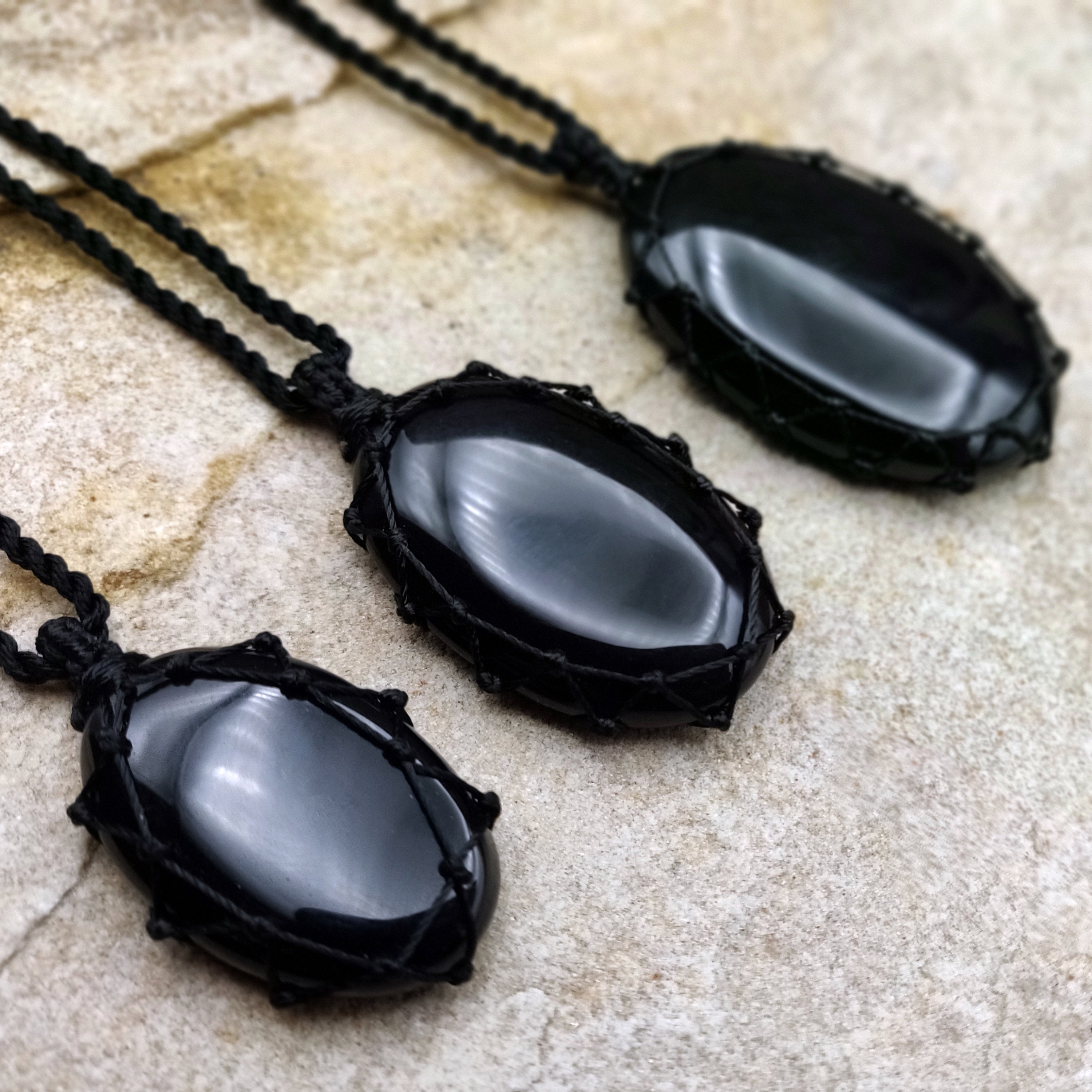 Large Black Onyx Necklace, Men's Black Necklace With Protection Amulet  Stone Pendant, 7th Anniversary Gift for Husband, Leo Gifts - Etsy