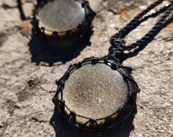 Collana in oro e ossidiana nera, cristalli curativi e gioielli protettivi, collana con ciondolo grande, regalo di compleanno per il marito
