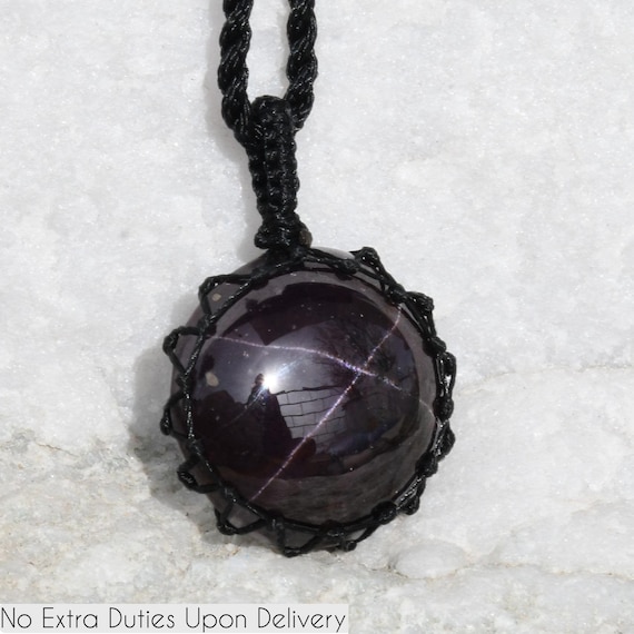Star Garnet Necklace, January Birthstone Jewelry for Men or Women, Birthday Gift for Her, Bohemian Garnet Pendant